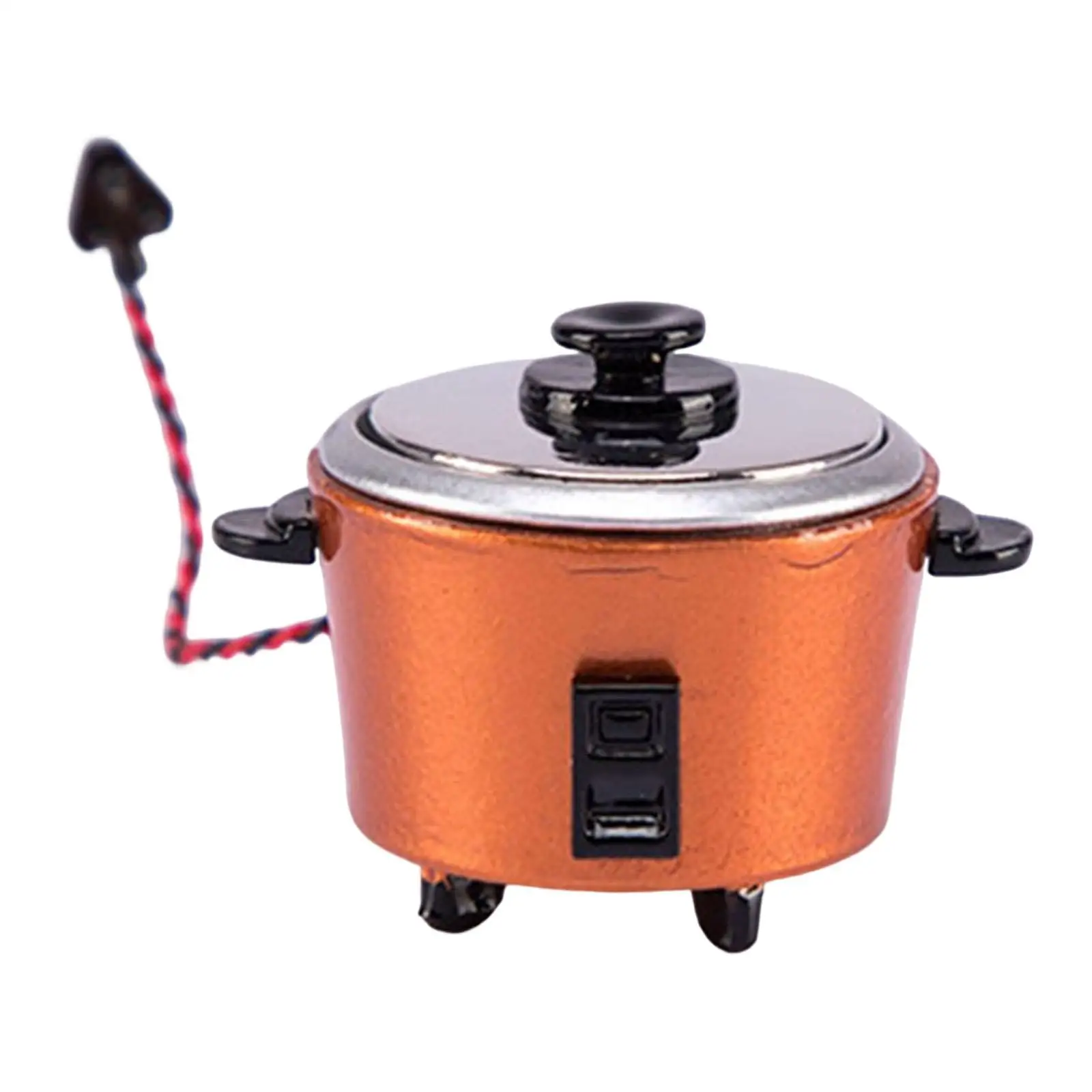 Olla de miniatura metálica para casa de muñecas, juego de rol - imagen 3