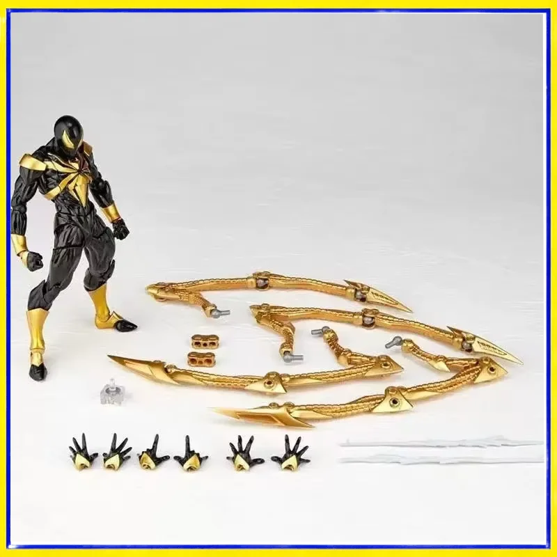 Figura de acción Iron Spider articulada y posable roja y negra