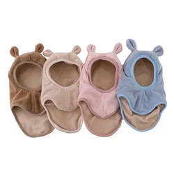 Gorro infantil de felpa con orejas de oso – Pasamontañas antiviendo