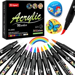 Rotuladores pintura acrílica tipo pincel para manualidades