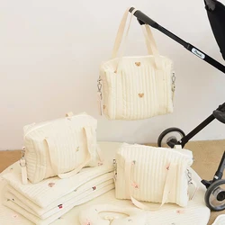 Bolso pañales cochecito bebé bordado estilo coreano primavera