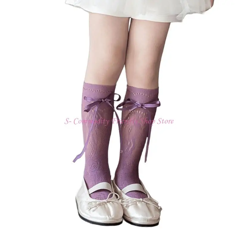 Calcetines altos con encaje para niños – Parte elástica - imagen 5