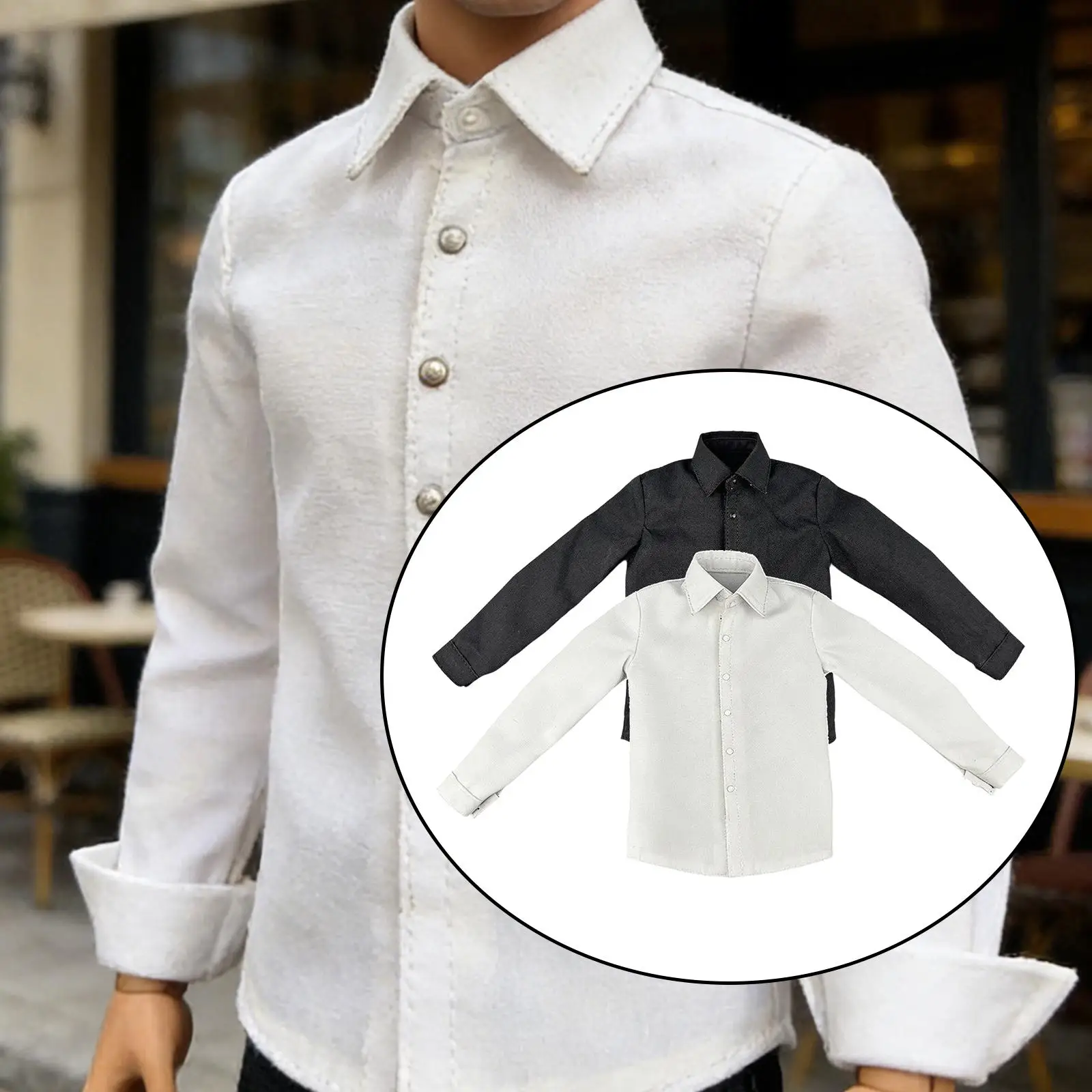 Camisa de trabajo retro para muñeca, estilo disfraz informal - imagen 2