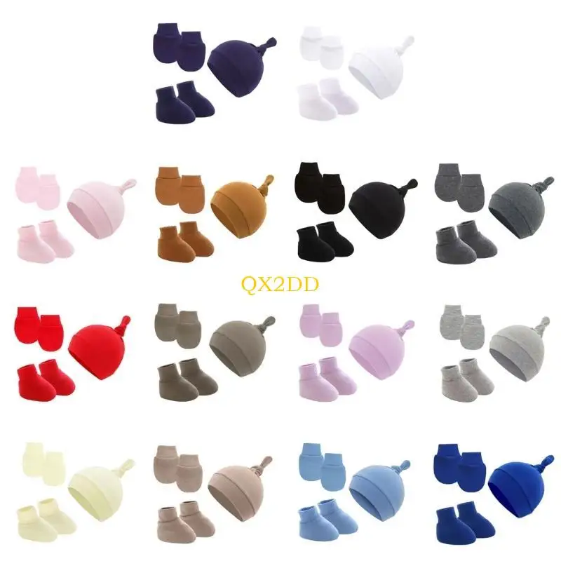 QX2D set de recién nacido para hospital de color liso - imagen 5
