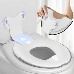 Asiento de inodoro infantil plegable universal con ventosas