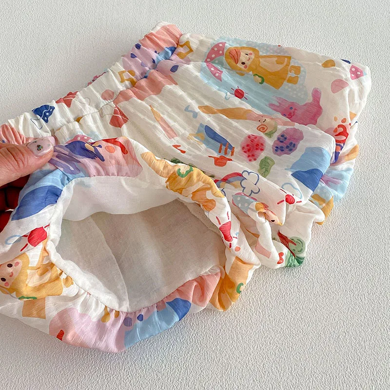 MILANCEL conjunto de verano para niñas con suéter estampado y pantalón corto - imagen 5