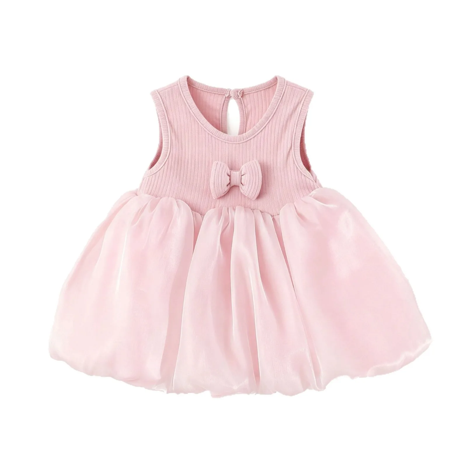 Vestido de verano niña estilo princesa con lazo grande tipo hada - imagen 4