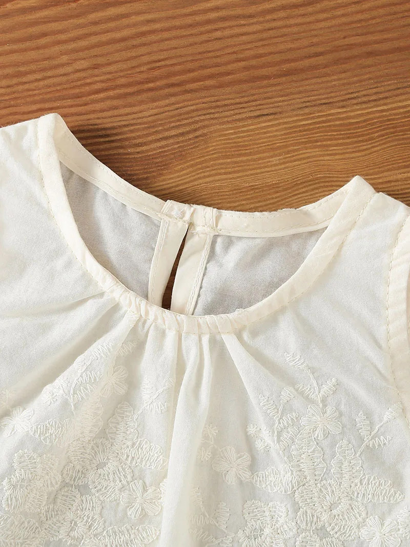 MILANCEL Conjunto de verano para bebé con chaleco de encaje y pantalón - imagen 5