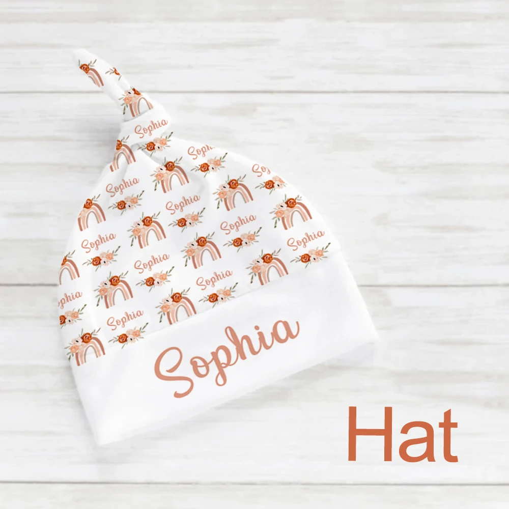 Envoltura swaddle con diseño de flores arcoíris