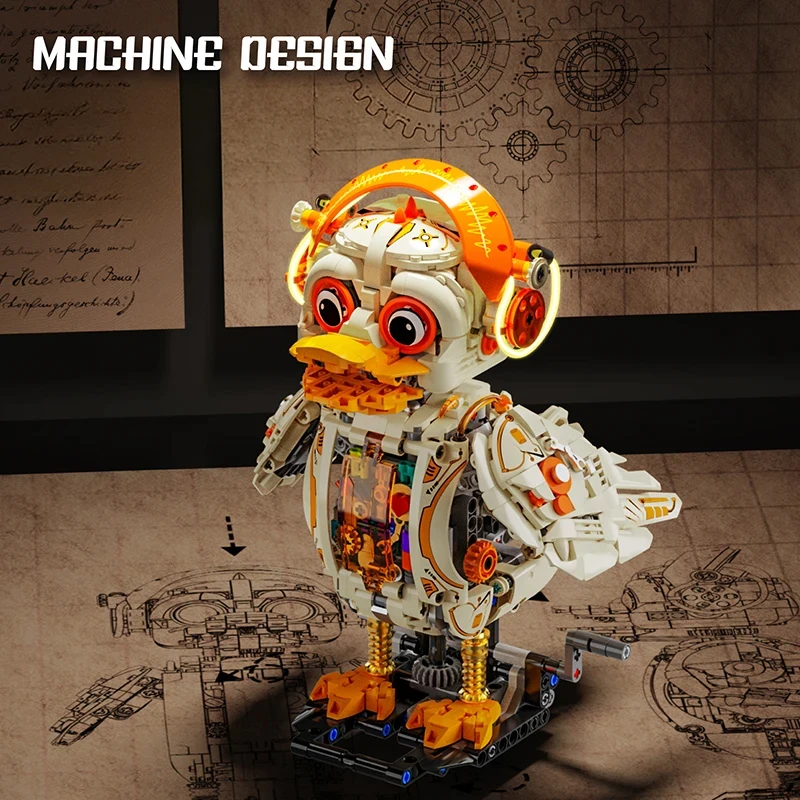 Bloques de construcción pato mecánico con piezas móviles - imagen 3