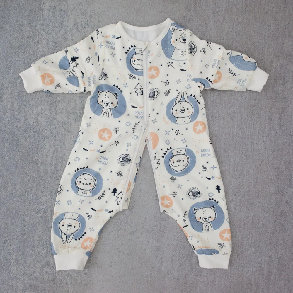 Saco de dormir bebé algodón de bambú pingüino con cremallera - imagen 2