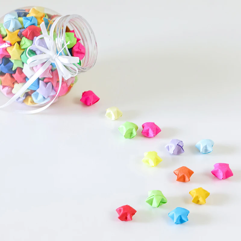Papel origami de estrellas arcoíris doble cara ZYF - imagen 4