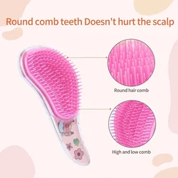 Cepillo de pelo infantil de madera con cuentas massage para niños – Diseño suave