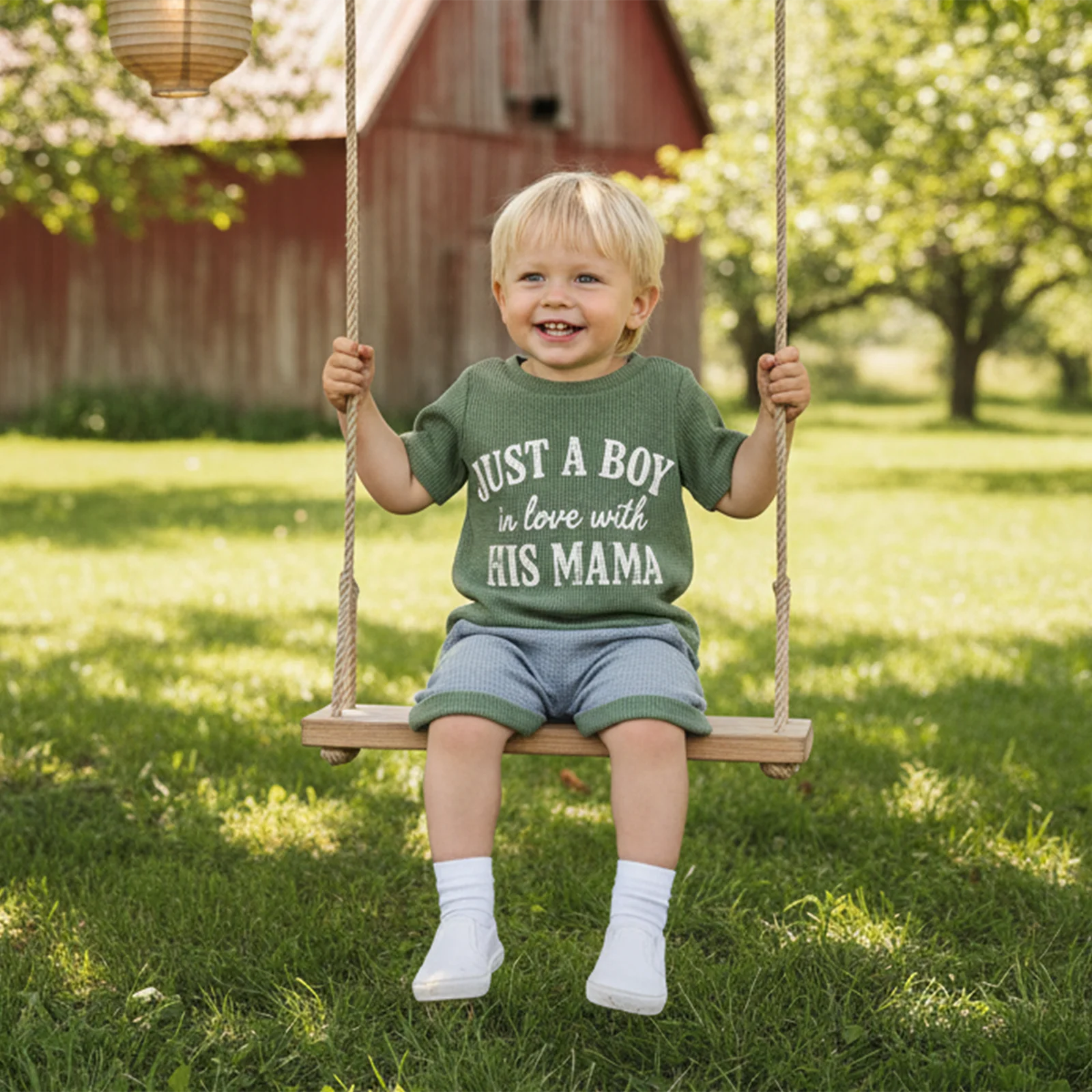 ViSgogo conjunto verano bebé camiseta letras y pantalón corto bicolor - imagen 5