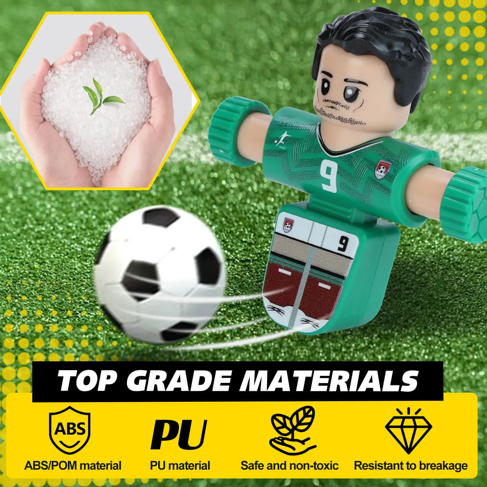 Futbolín de mesa antiestrés con jugadores giratorios para niños - imagen 5