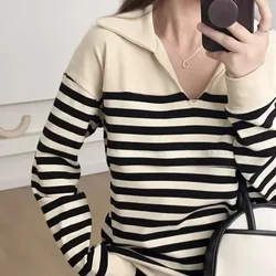 Blusa de lactancia en algodón a rayas, manga larga