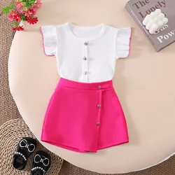 Conjunto de verano bebé con camiseta y pantalón corto infantil