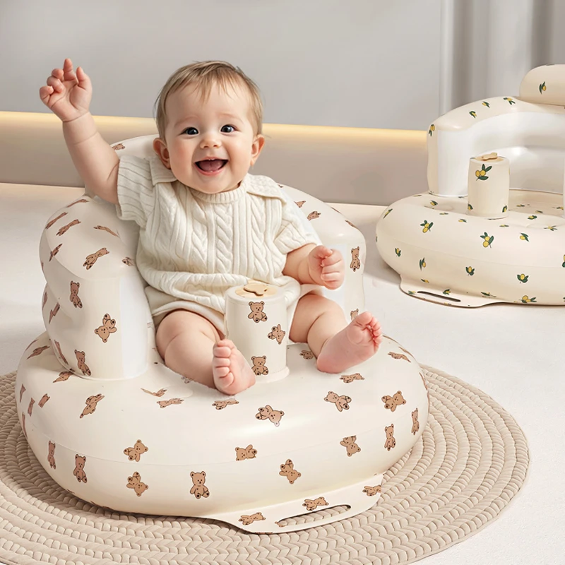 Asiento inflable en uso