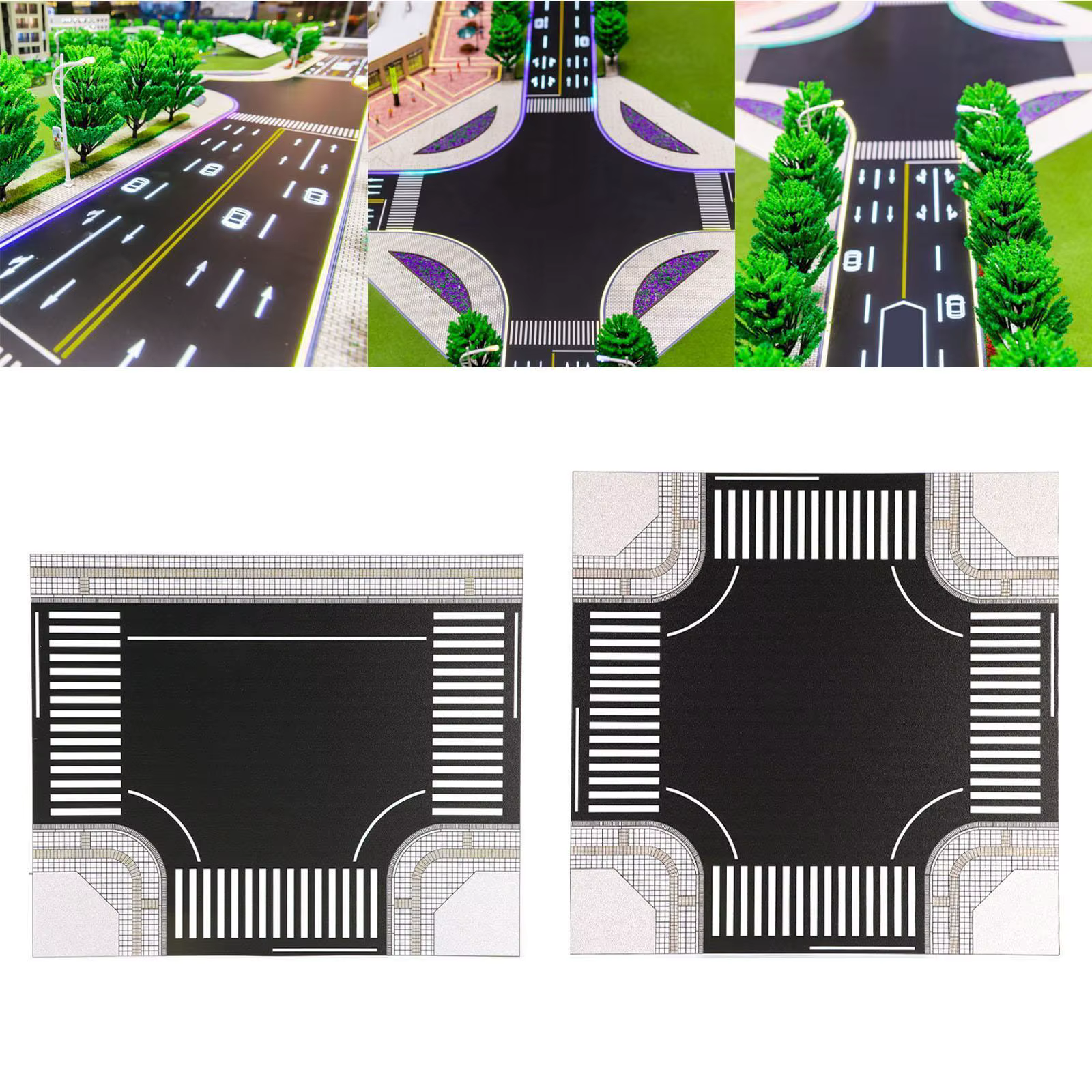 Vías con intersecciones para maquetas de tren HO tráfico - imagen 4