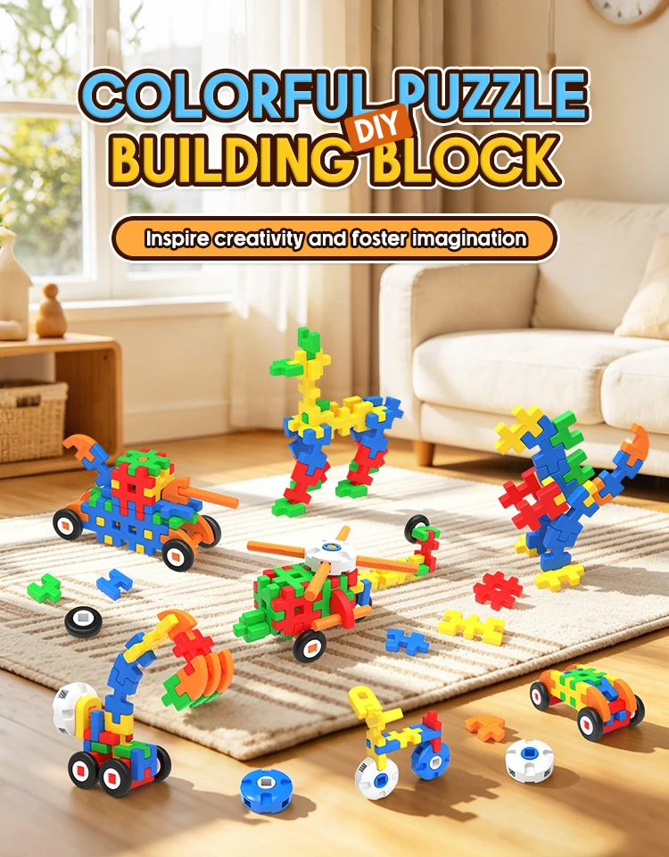 Bloques de construcción coloridos e interconectables