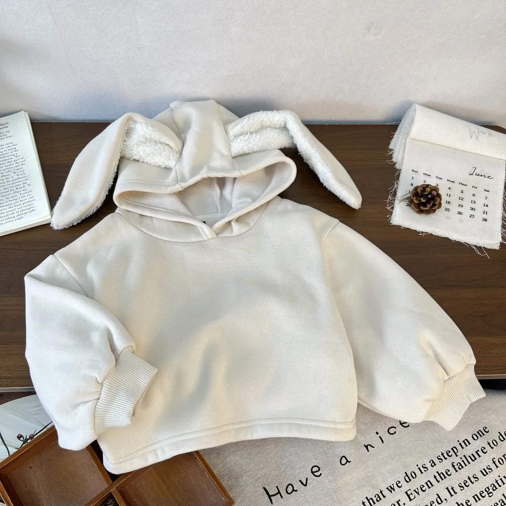 Sudadera de lana con capucha para niña – Jersey cálido de invierno