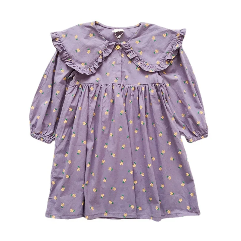 MILANCEL Vestidos para ninas 1-7 anos con flores y solapas bonitas