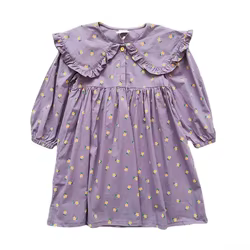 MILANCEL Vestidos para ninas 1-7 anos con flores y solapas bonitas
