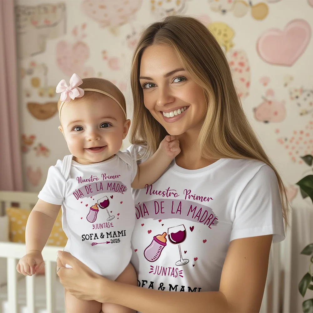 Conjunto mamá y bebé personalizado primer Día de la Madre - imagen 5