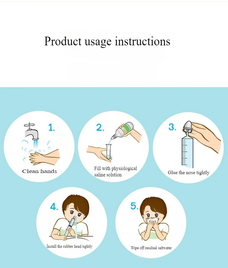 Tubo y componentes del irrigador nasal