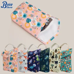 Bolsa de pañales para bebé impermeable doble capa seco y húmedo