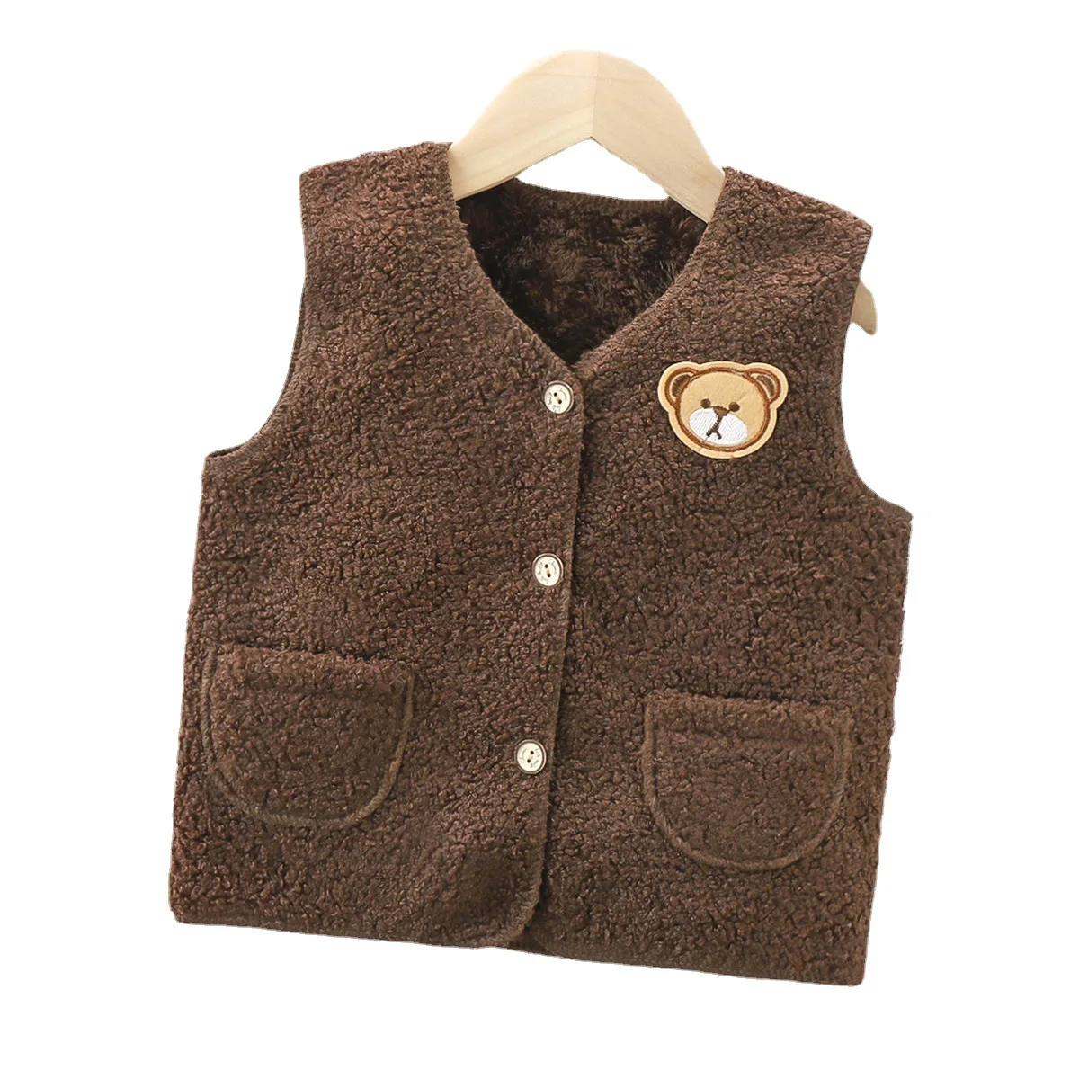 Chaleco polar bebé cálido de felpa para niñas y niños - imagen 5