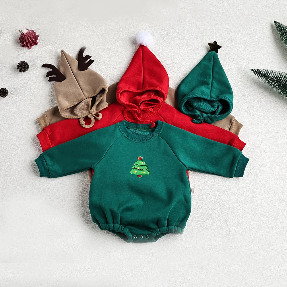 MILANCEL body navideño de una pieza para bebé con bordado Papá Noel - imagen 3