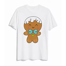 Conjunto familiar navideño con estampado de galletas