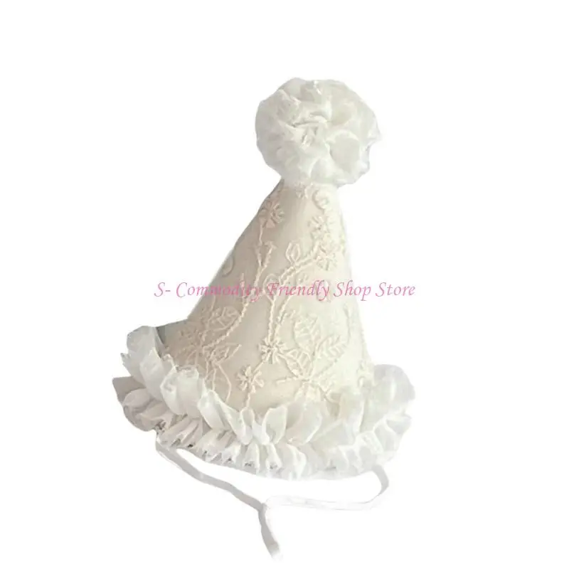 Sombrero infantil de tul cónico para cumpleaños y fotos - imagen 5