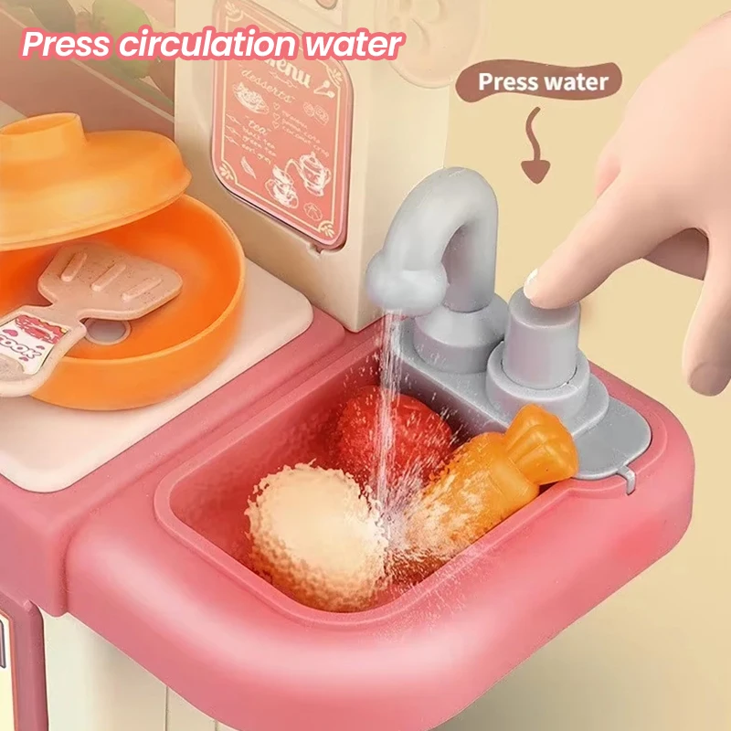 Cocina de juguete con luz y sonidos, set infantil de hogar montable - imagen 2