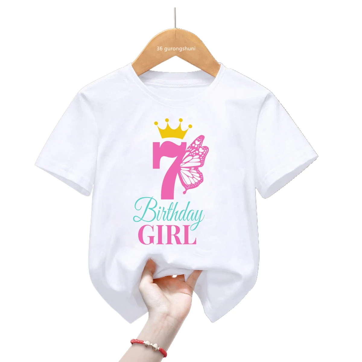 Camiseta princess con corona para niña – Manga corta - imagen 4