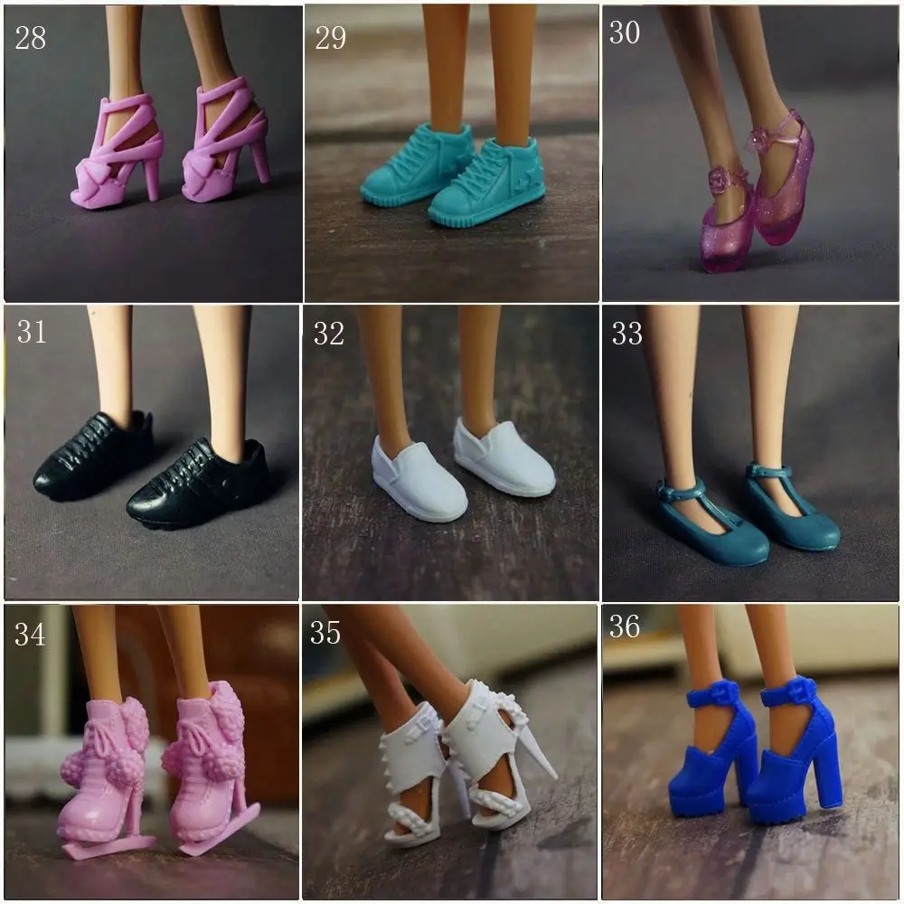 Zapatos multicolores para muñecas femeninas