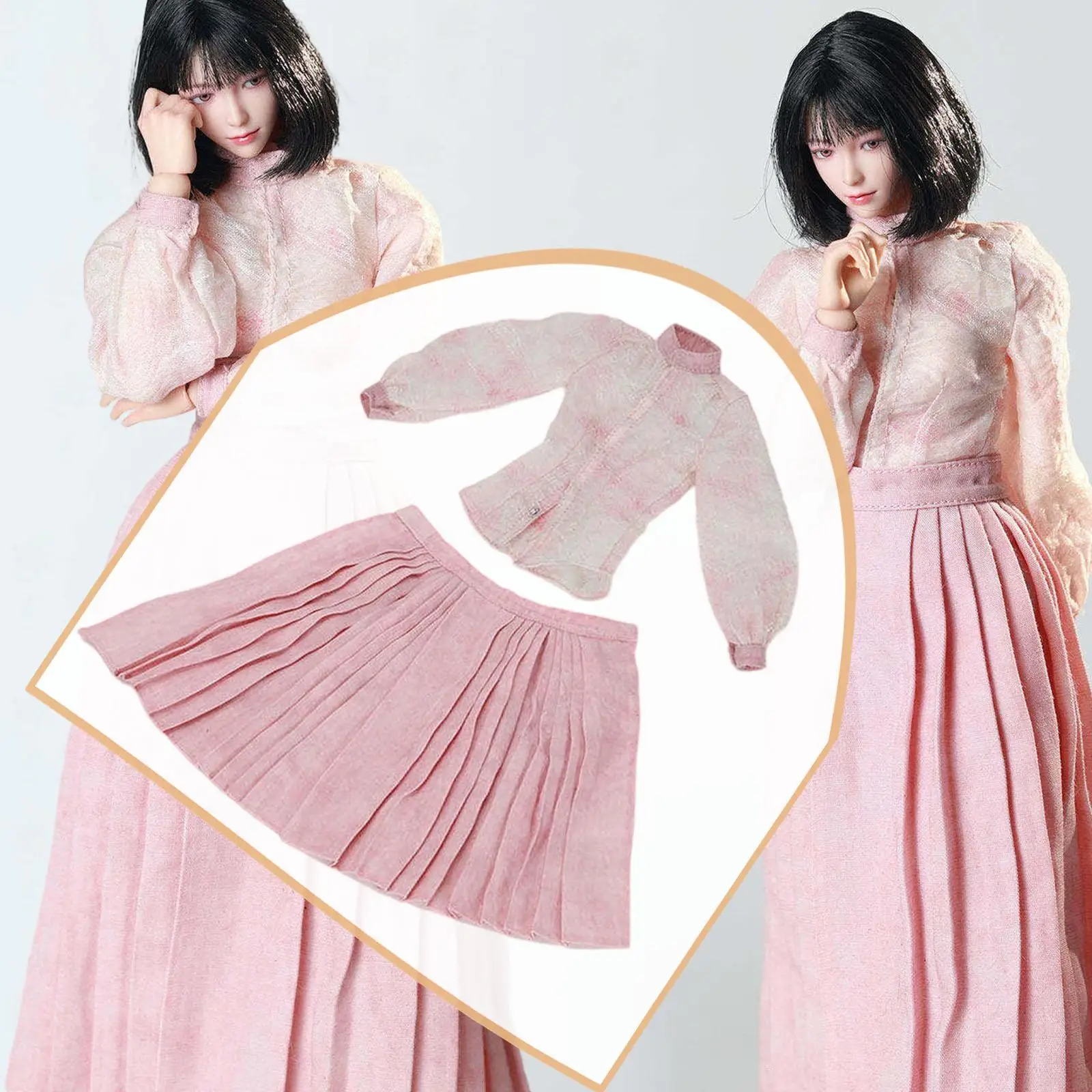 Ropa para muñecas: conjunto Hanfu con falda larga y blusa - imagen 2