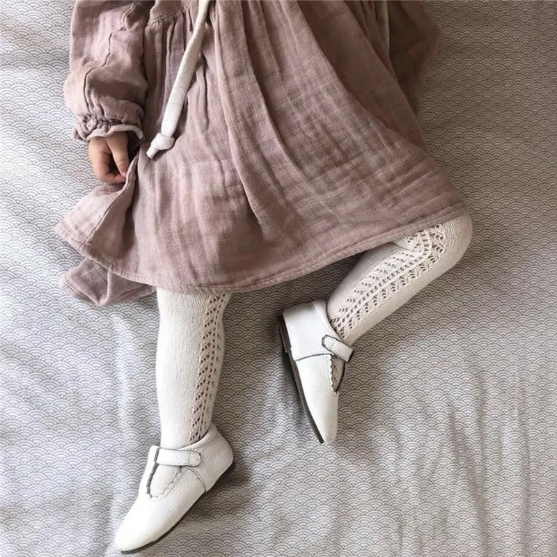 Pantimedias de algodón transpirable para bebé y niña – Estilo español