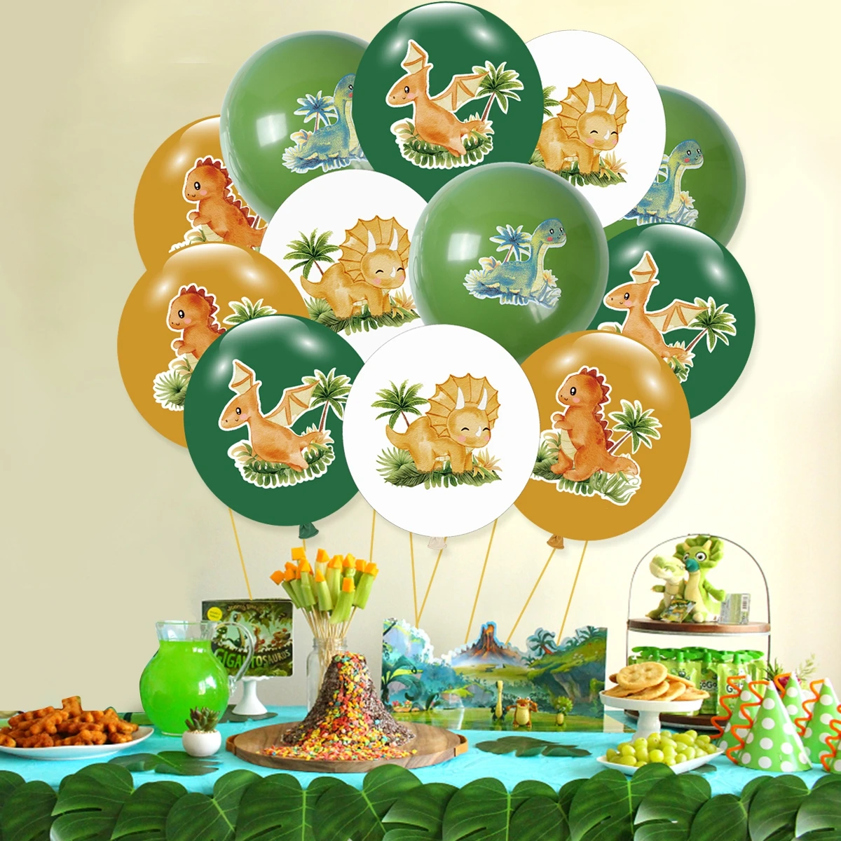 Globos dinosaurio para cumpleaños – Decoración safari infantil - imagen 4