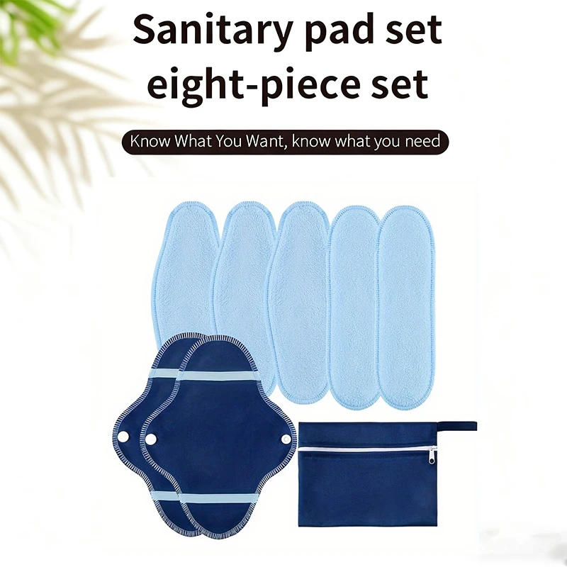 Compresas reutilizables con forro polar azul