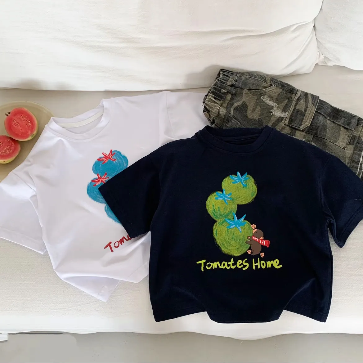 MILANCEL camiseta de verano holgada ventilada con dibujos de tomate - imagen 5