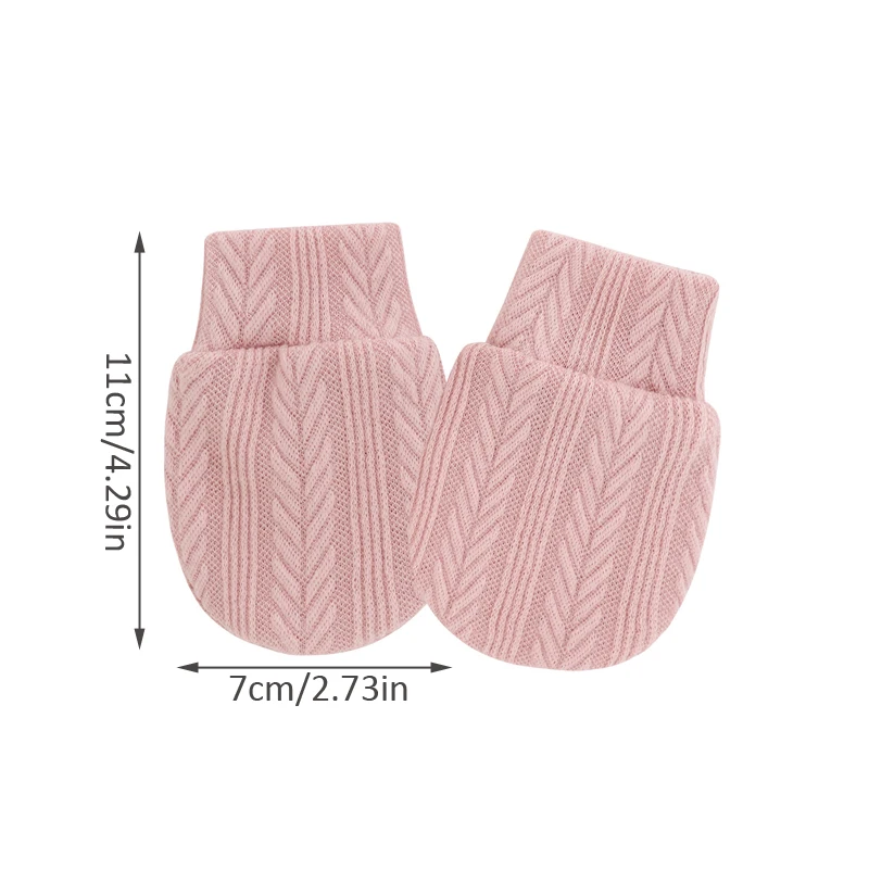 Guantes para recién nacidos de algodón Jacquard antiarañazos - imagen 2