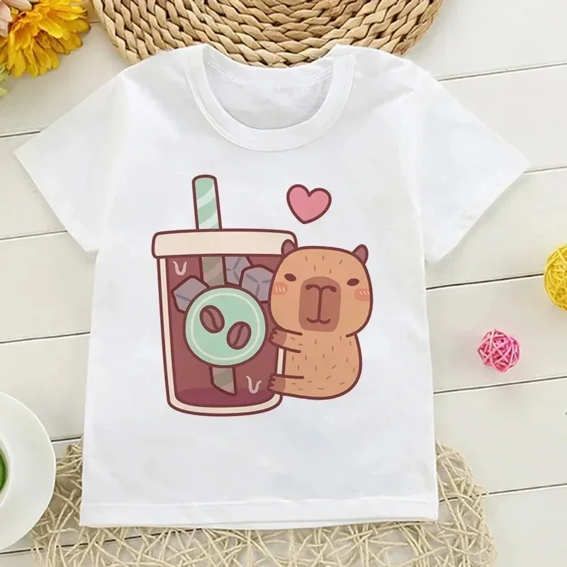 Camiseta de capibara para niños: estilo tierno veraniego - imagen 3