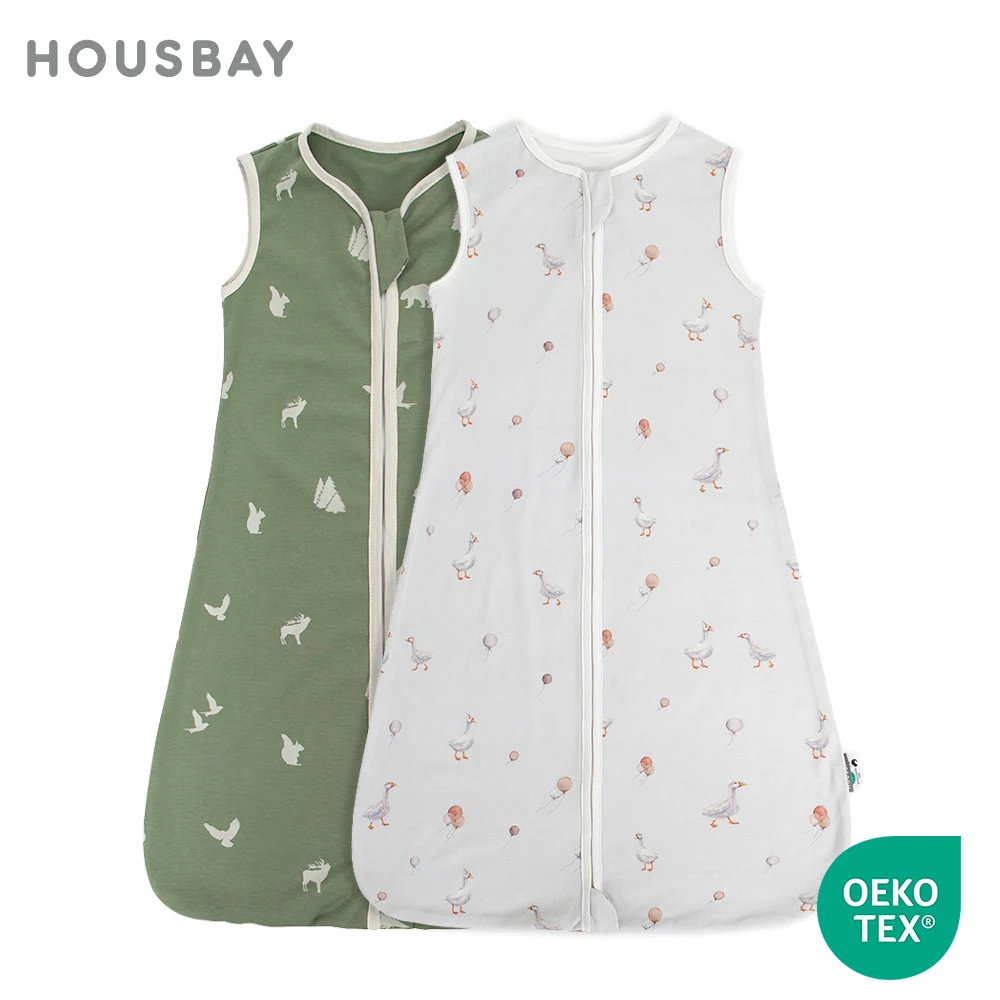 Saco para dormir bebé fino en algodón con estampado dibujos animados