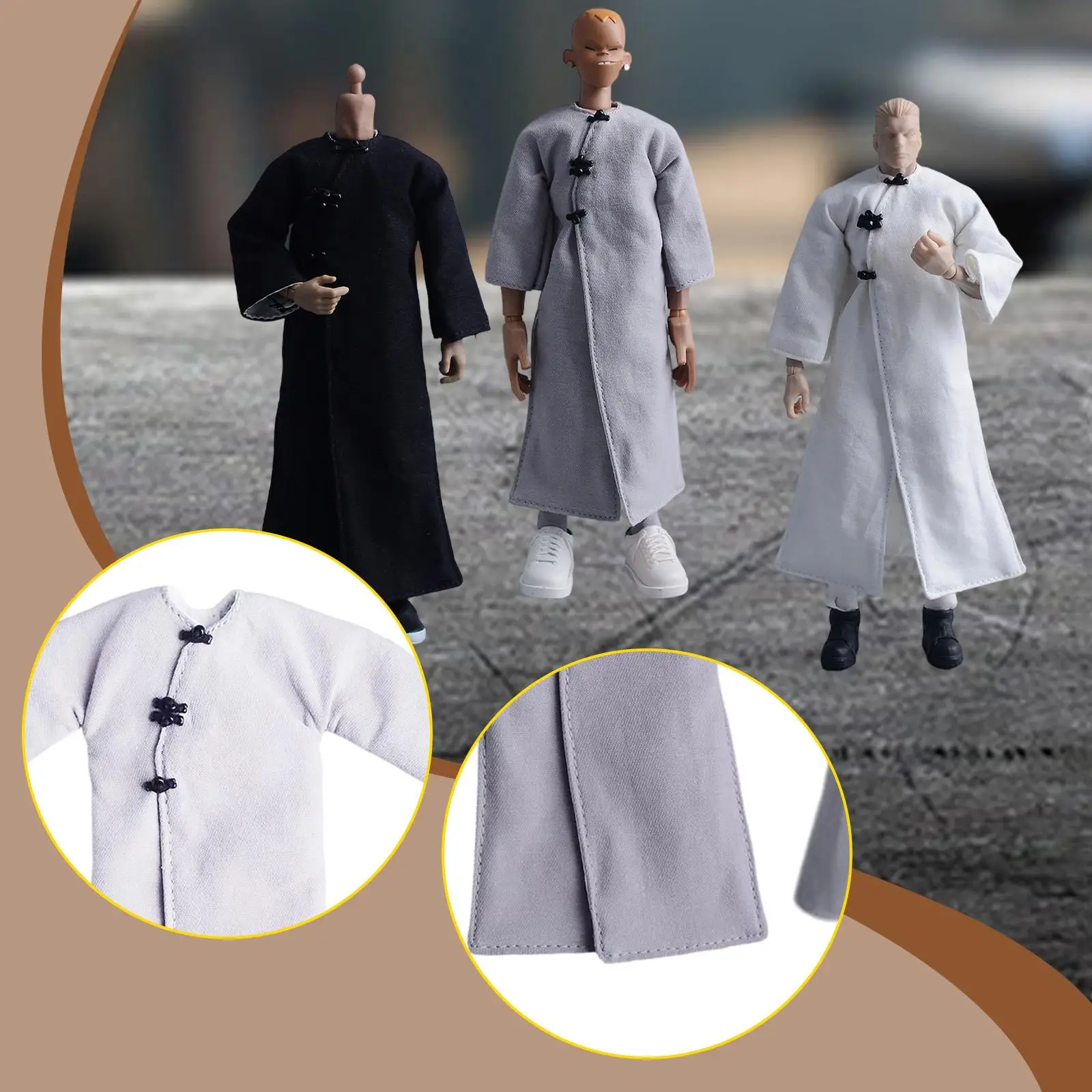 Abrigo de gabardina para figuras acción, ropa muñeco colección - imagen 2