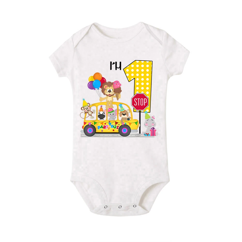 Conjunto para cumpleaños: camisetas y body con estampado de animales - imagen 3