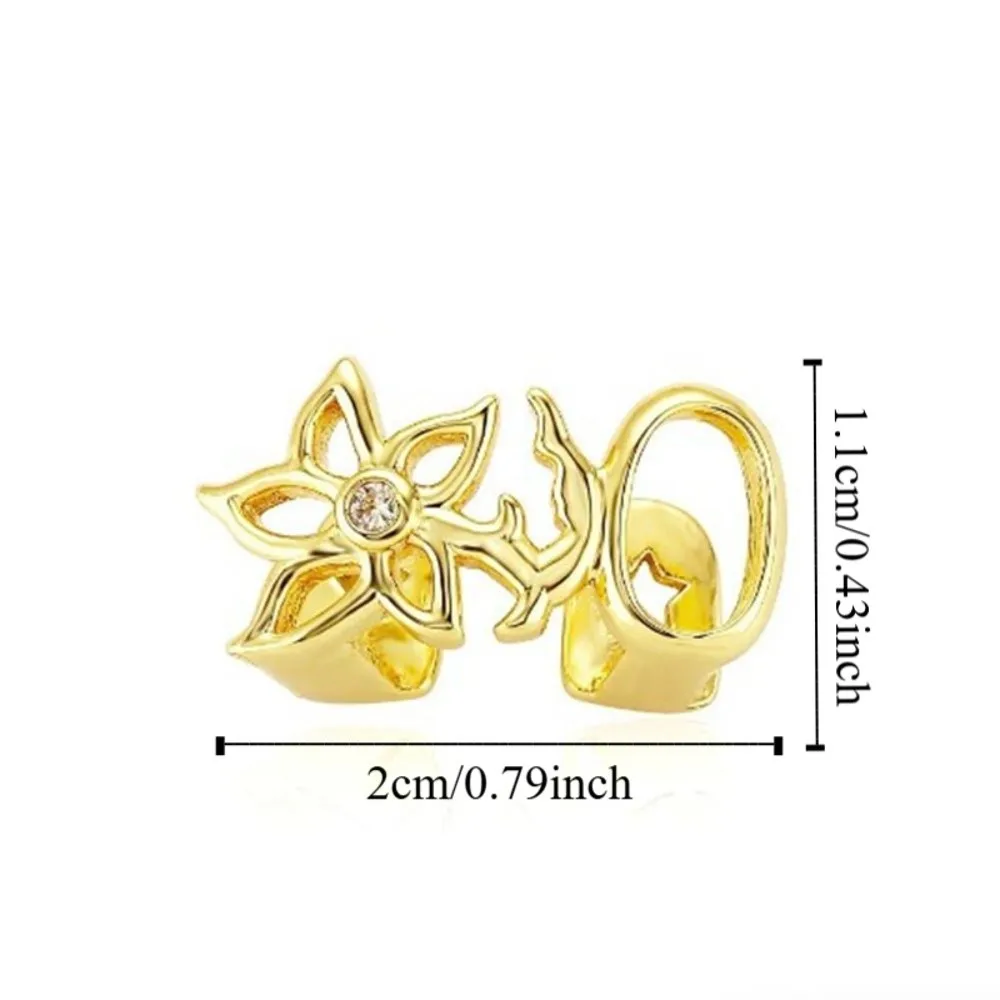Rejillas dentales con acabado brillante en estilo flor