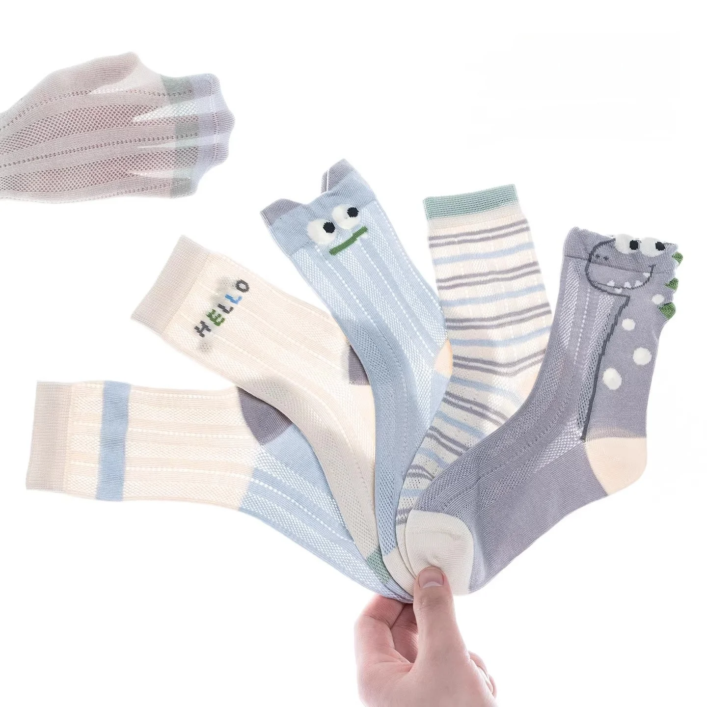 Calcetines de verano para niños transpirables malla sin costuras - imagen 2