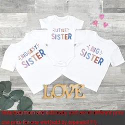 Conjunto hermanas algodón suave – Camisetas gemelas coordinadas
